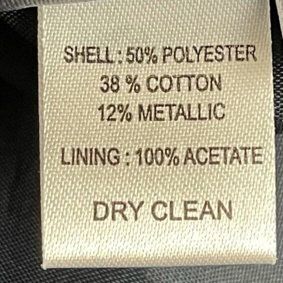 LOFT Metallic Navy Black Whimsical Glam Disco Skirt NWOT Size 2 - Picture 9 of 11